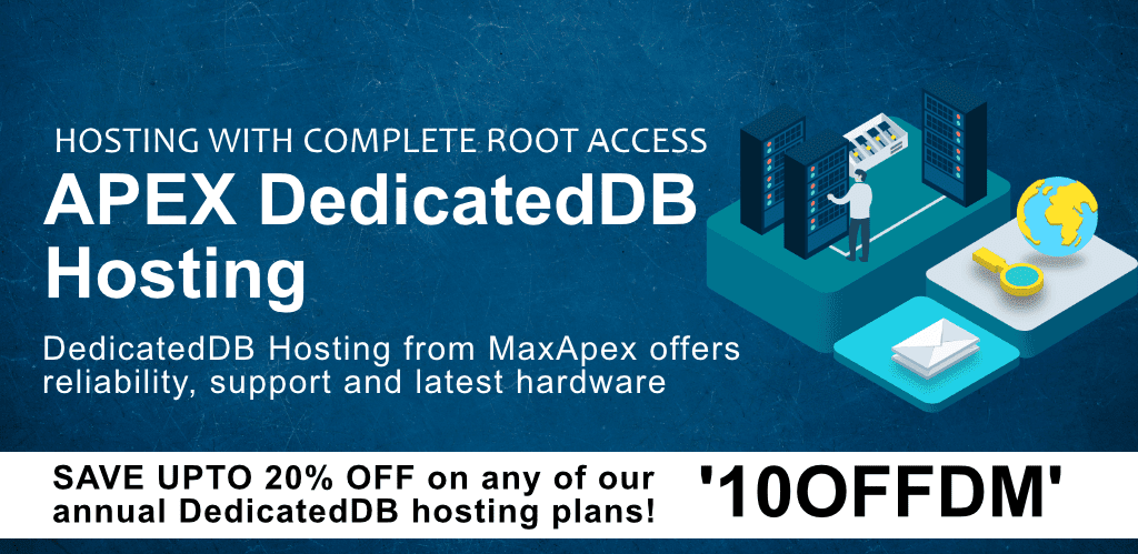 oracle apex DedicatedDB hosting