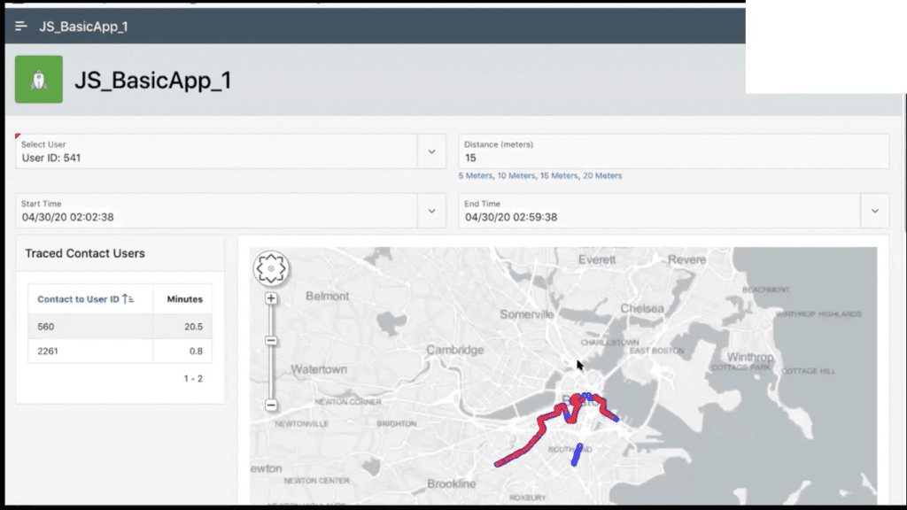 contact tracing in oracle apex