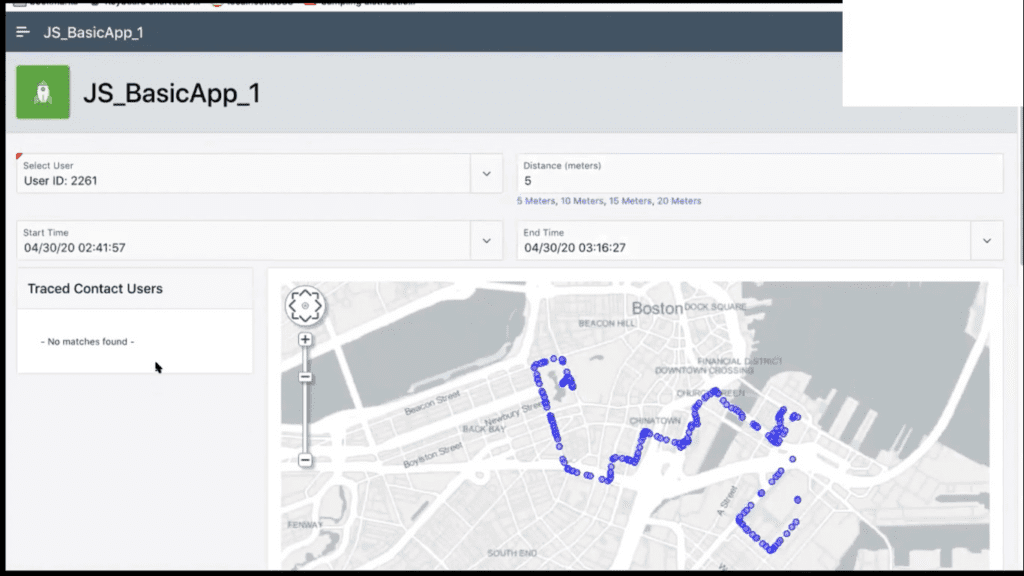 contact tracing api in oracle apex