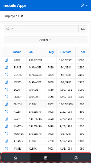 Oracle APEX mobile Apps