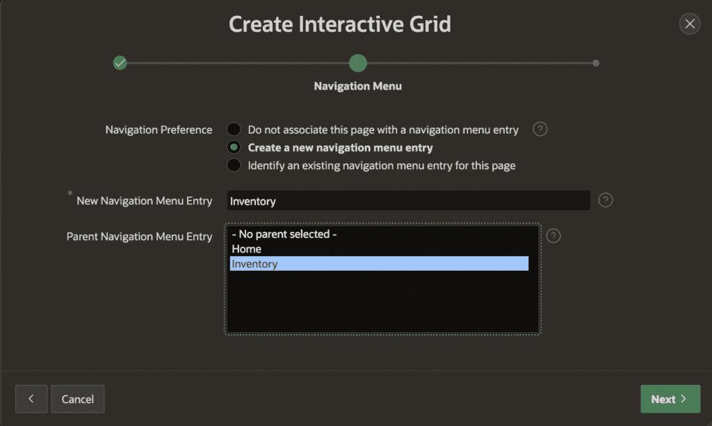 Inventory Application Development in Oracle APEX