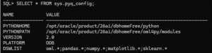 Terminal output showing the execution of pyqcfg.sql for OML4Py server setup in Oracle CDB and PDB.