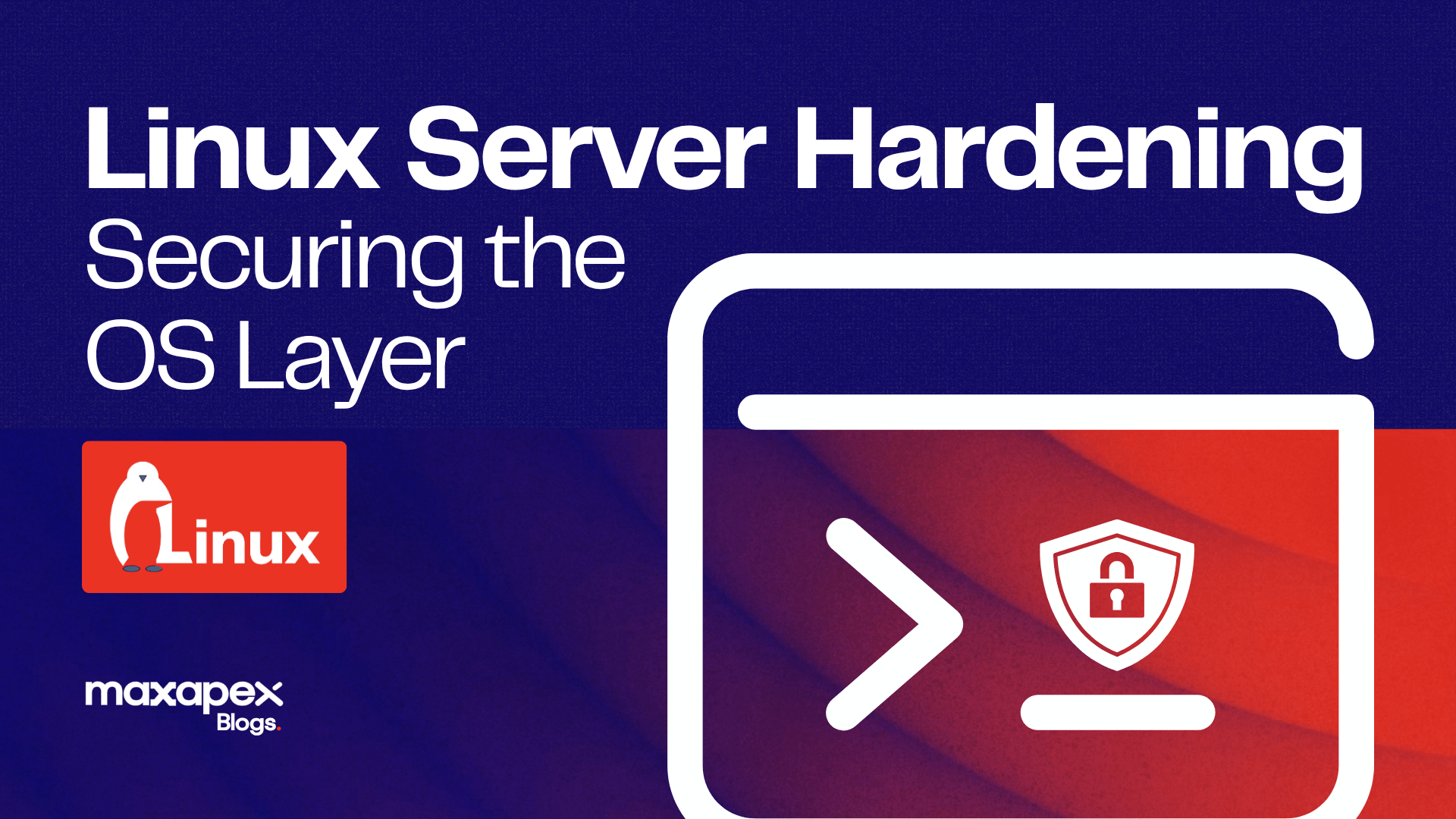 Linux server hardening checklist diagram covering IAM, firewall, and patch management