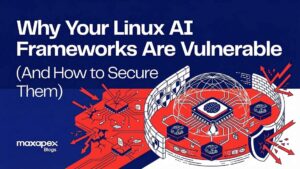 A visual graphic showing an "unsecured API" turning into a hacker taking over a server, contrasted with a "Secured API Gateway" blocking the threat before it hits the AI framework.